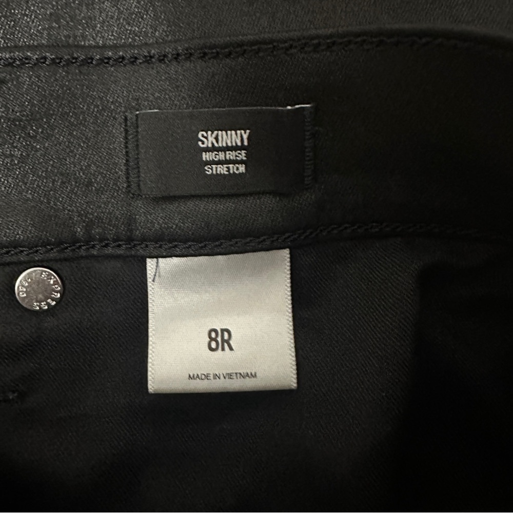 Express Black Coated Jeans Size 8 - Picture 8 of 9